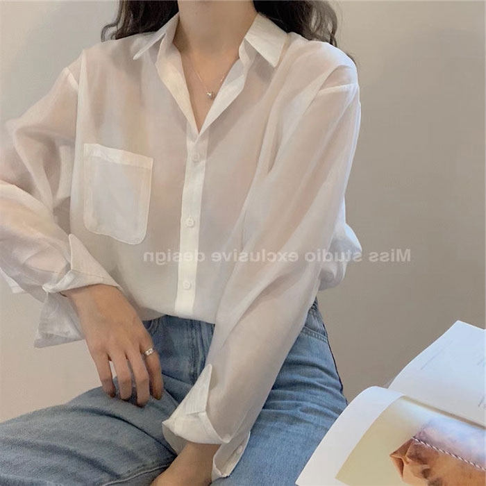 防晒衣长袖2020年新款夏季雪纺衬衫 简瑞特服饰蕾丝衫/雪纺衫