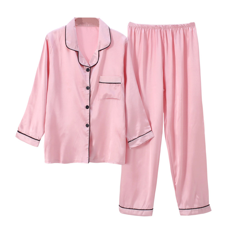 冰丝春秋长袖两件套韩版学生睡衣 厄加特睡衣/家居服套装