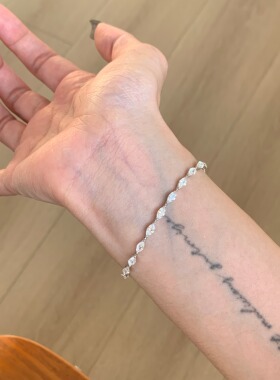 yeylem|长期主义·极细满镶马眼钻925银手链 女士礼物