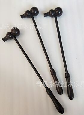 厂家乌木紫光檀鸭蛋锤腿部背部葫芦按捶乌木经络放松小方锤