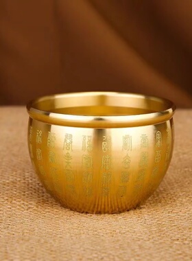 百福铜缸香薰香炉聚宝盆摆件纯铜小缸聚宝盆摆件百福缸家居铜烟缸