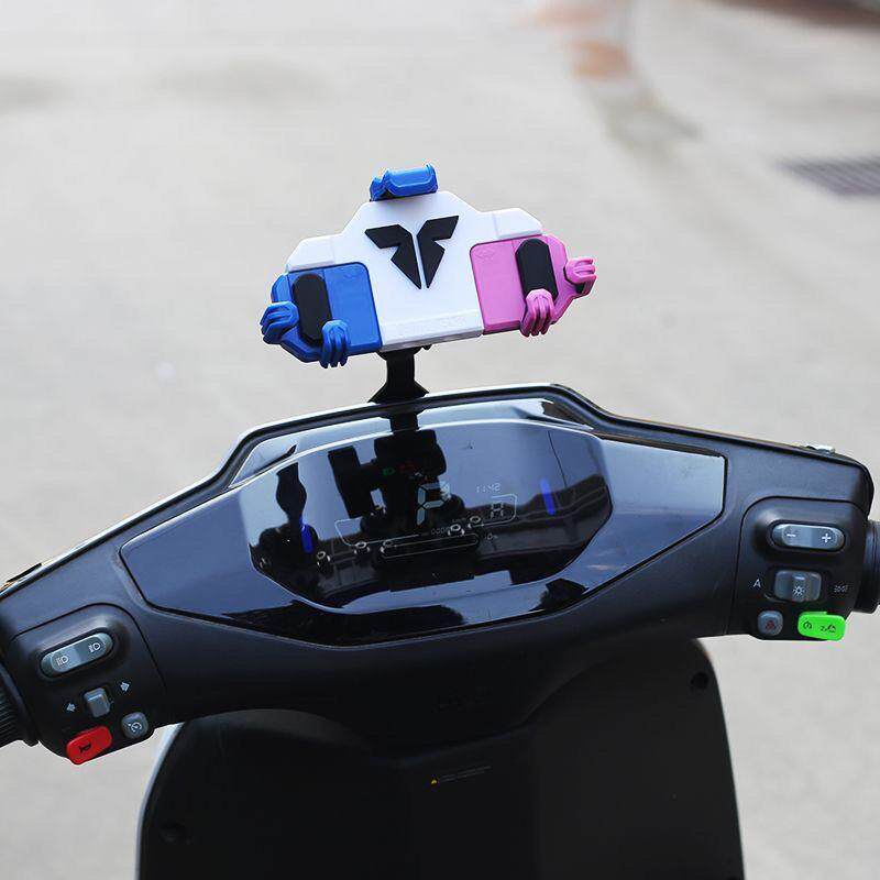 适用适配九号电动车改装手机支架m95c/m85c m80c f90直上中置减震 - 图1
