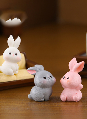 微景观创意可爱小兔子桌面小摆件