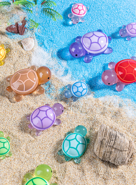 微景观创意可爱卡通夜光乌龟摆件