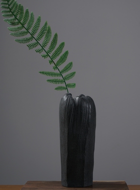 禅意摆件花器器皿寓石林乌金石