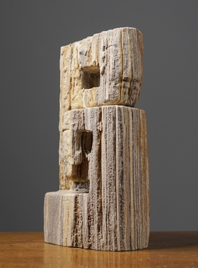 木化石抽象人物雕塑艺术摆件装饰 轻奢家居摆饰桌面手工天然化石