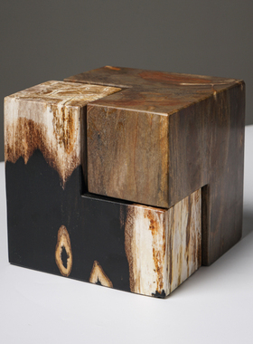 寓石林木化石装饰几何家居摆件