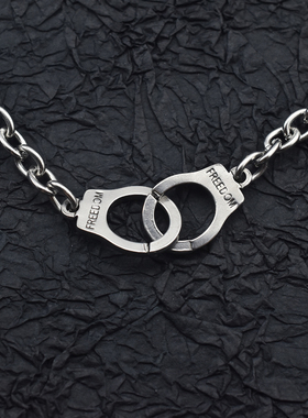 钛钢手铐防水不褪色朋克风短项链