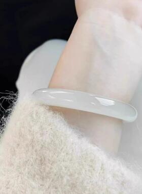 白昼集玉髓手镯女冰种玛瑙小众天然荔枝冻镯子高冰母亲节礼物玉镯