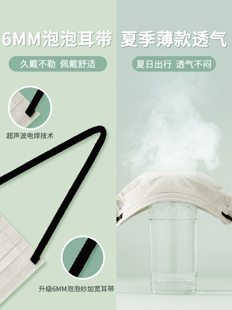 口罩医疗口罩一次性单独包装显白奶芙色医用外科2024新款透气口罩-图2