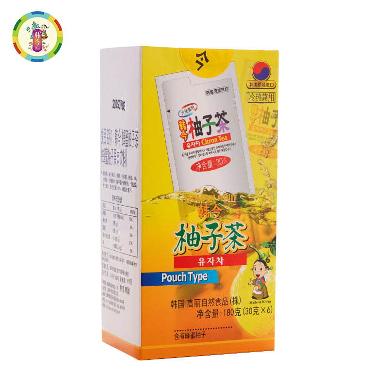 韩今旗舰店韩国进口 韩今蜂蜜柚子茶30g*6冲调饮品饮料果实茶蜜炼果酱 方便2