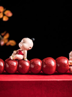 多子多福石榴宝宝摆件新婚礼物