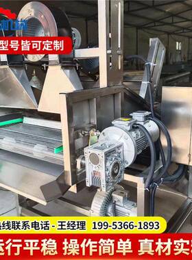 大型果蔬气泡清洗机去泥沙杂质清洗设备全自动洗菜机器厂家定制