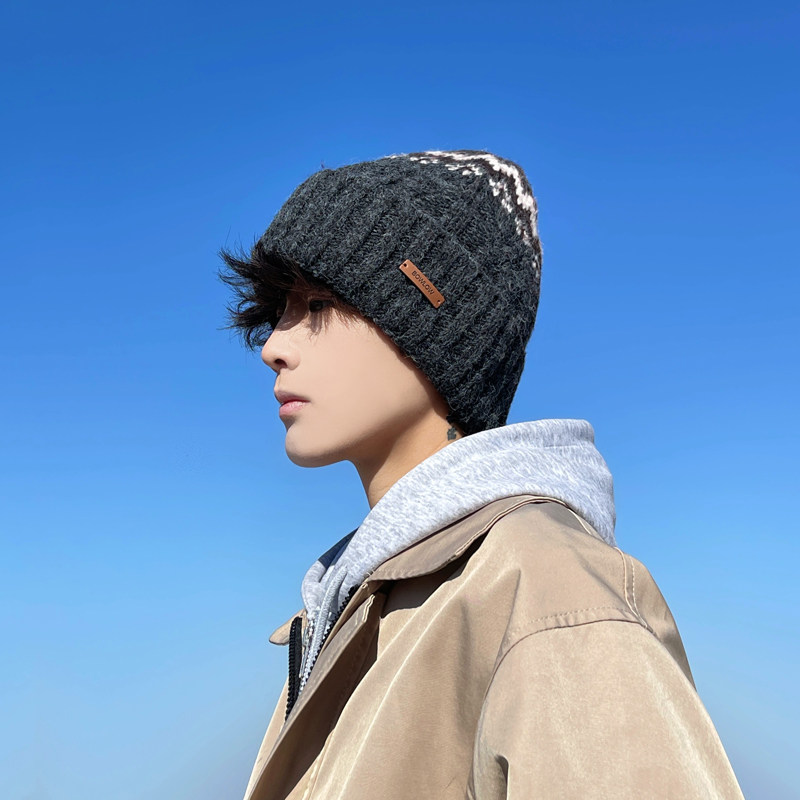 羊毛混纺毛线帽子男款2025新款秋冬季保暖护耳帽针织帽男士冷帽潮,淘宝优惠券,粉丝福利购,淘宝优惠卷
