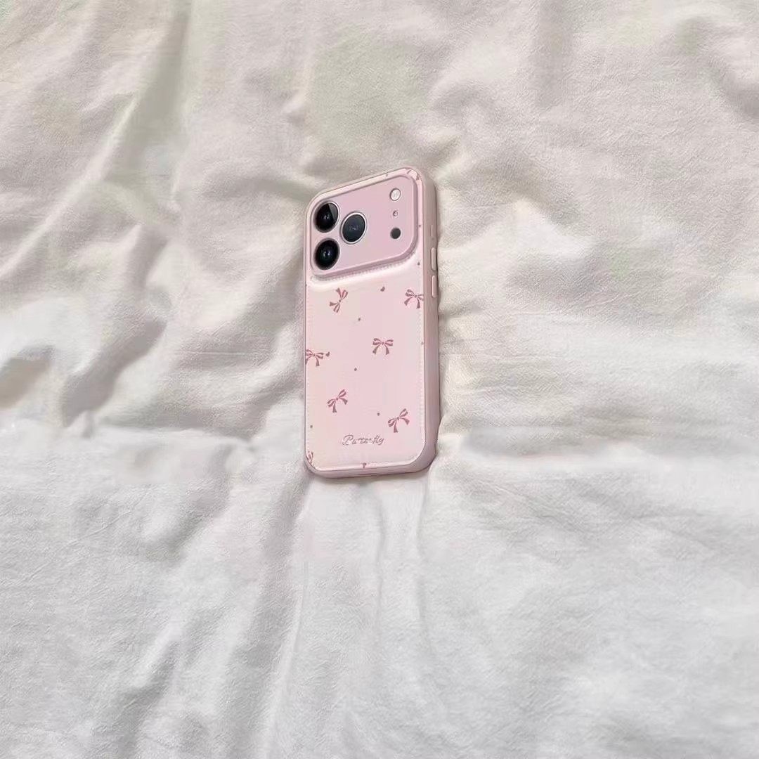 鼓包圆点蝴蝶结挂绳适用苹果17手机壳iPhone16/15/14PROMAX新款VIVO华为Pura80简约Nova14小众OPPO红米k90Pro,淘宝优惠券,粉丝福利购,淘宝优惠卷