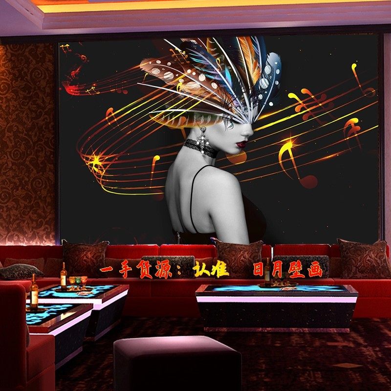 大幅ktv包房酒店会所酒吧欧式油画美女人物装饰壁画壁纸墙布墙纸,淘宝优惠券,粉丝福利购,淘宝优惠卷