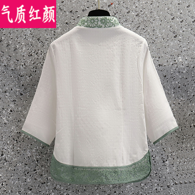 大码女夏装民国中式唐装改良汉服 气质红颜上衣