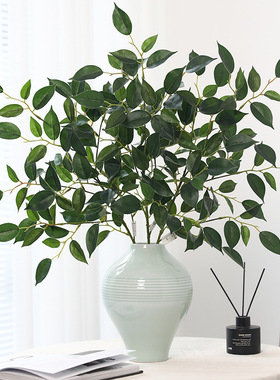 新款仿真绿植心叶榕树枝豆瓣叶植物园林工程造景仿真树摄影道具花