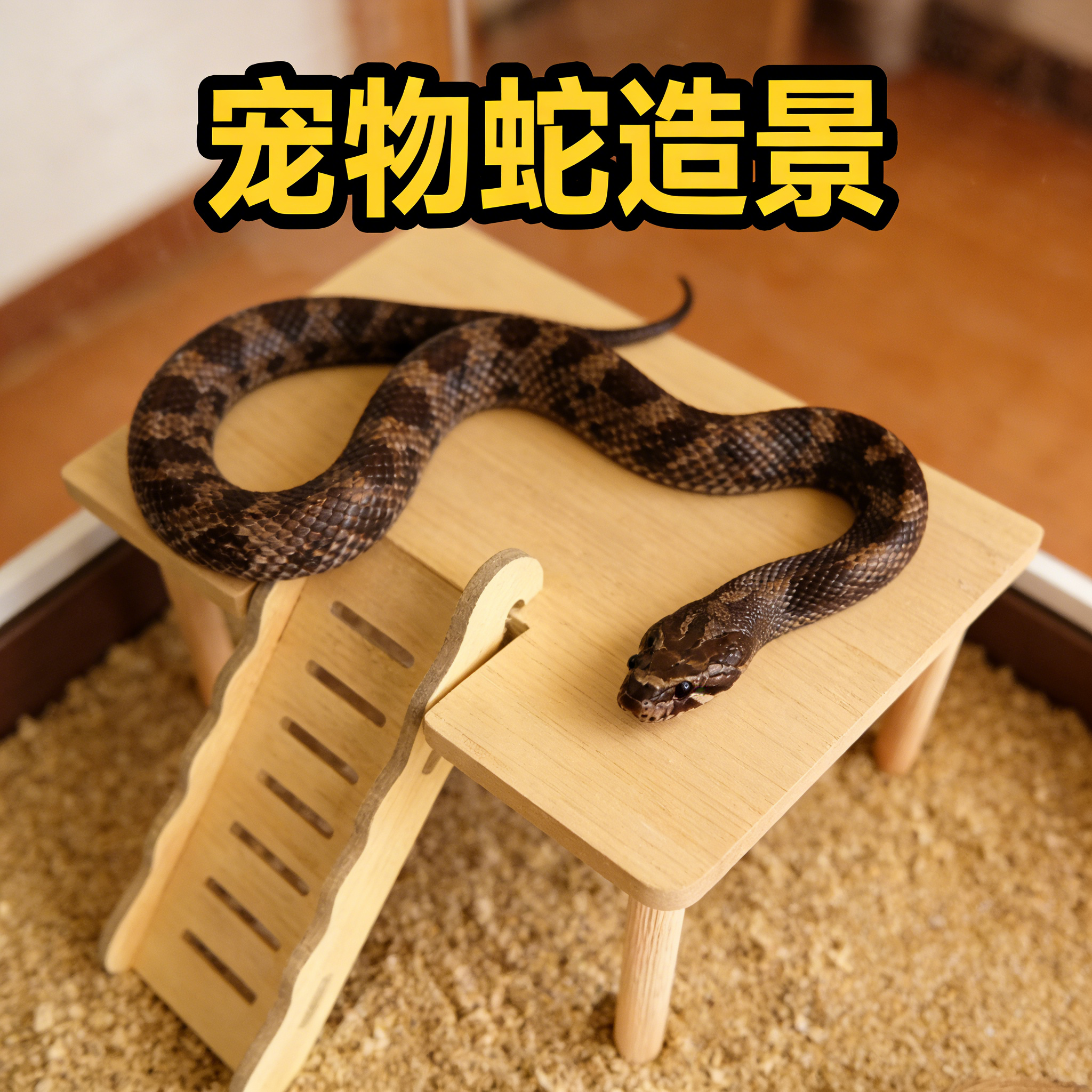 宠物蛇攀爬生活木质可攀爬阶梯架子造景大平台蛇缸丰容爬宠用品,淘宝优惠券,粉丝福利购,淘宝优惠卷