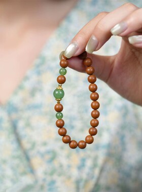 梨帐香非物质文化遗产香珠双圈手炼助眠手炼配天然中药香珠