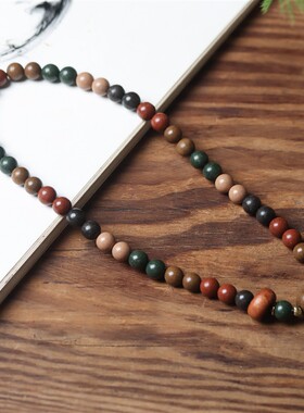 五行合香珠手串中药手串古法天然五方真气香手链饰品道家双圈佛珠