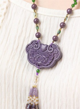 古法中式香药手串紫气东来合香珠吊坠如意脖挂国风女士项链礼物