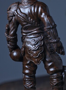 黑神话孙悟空工艺摆件乌木雕刻搏击胜佛客厅家装人偶