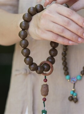 合香珠桂花手串古法持久药香手持念珠礼物纯药材手工制作文玩佛珠