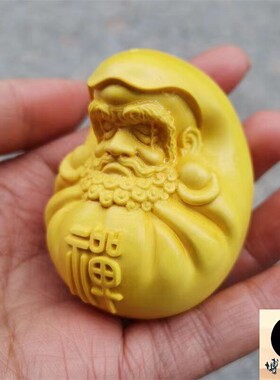 黄杨木雕刻手把件达摩祖师禅道招财摆件崖柏人物佛像实木家居饰品