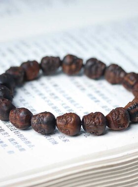 沉香木雕刻十八罗汉佛珠手串貔貅男小叶紫檀木念珠手持沉香车挂件