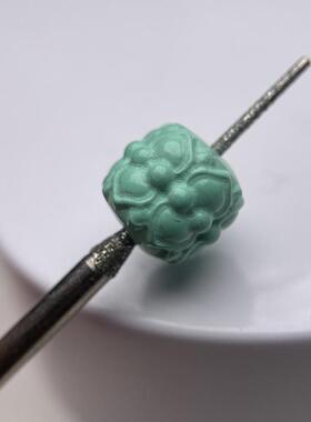 吉祥高瓷绿松石并蒂莲莲花老型散珠项链手串金刚星月菩提隔珠配珠