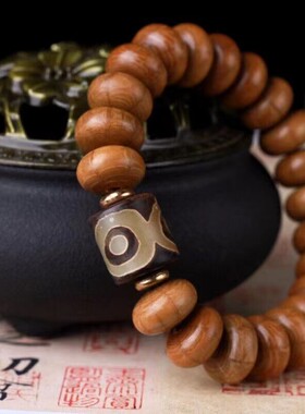 降龙木六道木手串九道木手链子男女士佛珠文玩沉香小叶紫檀木佛珠