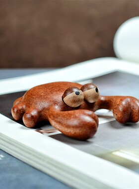 螃蟹 乌檀木按摩器手持式面部护理礼物提拉下颌线