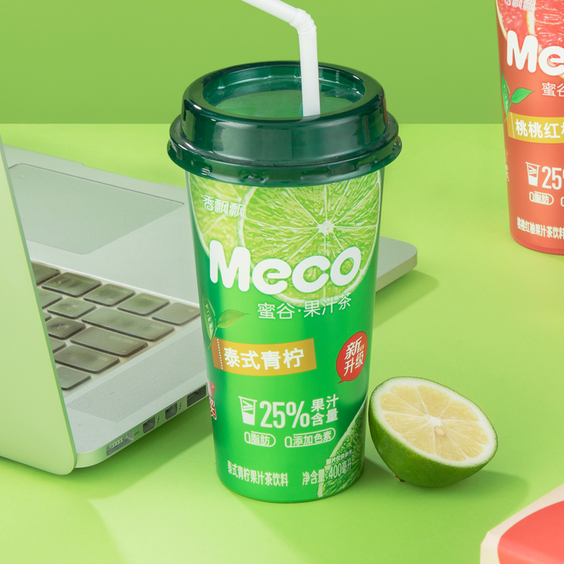 香飘飘meco蜜谷果汁茶饮料新升级泰式青柠味果茶即饮品400ml*15杯 - 图2