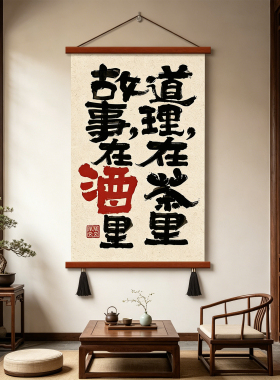 ZOYART书法火锅国潮大字画创意火锅店装饰画牛肉麻辣烫川菜馆挂画