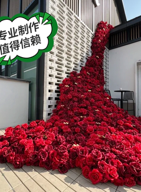 山东景灿仿真花七夕美陈来图定制