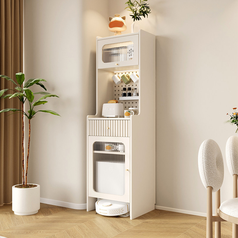 餐厅客厅现代奶油风洞洞板家政柜收纳柜保洁卫生扫地机器人置物架,淘宝优惠券,粉丝福利购,淘宝优惠卷