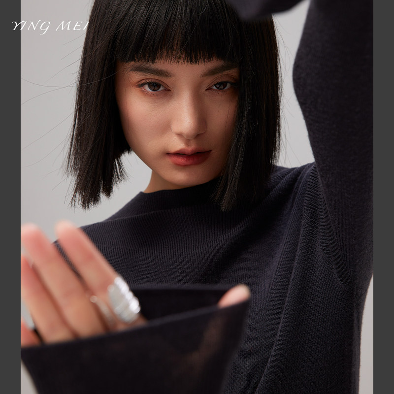 盈妹经典BASICS丨100%羊毛扬子纱无缝一体加厚款针织衫冬季打底,淘宝优惠券,粉丝福利购,淘宝优惠卷