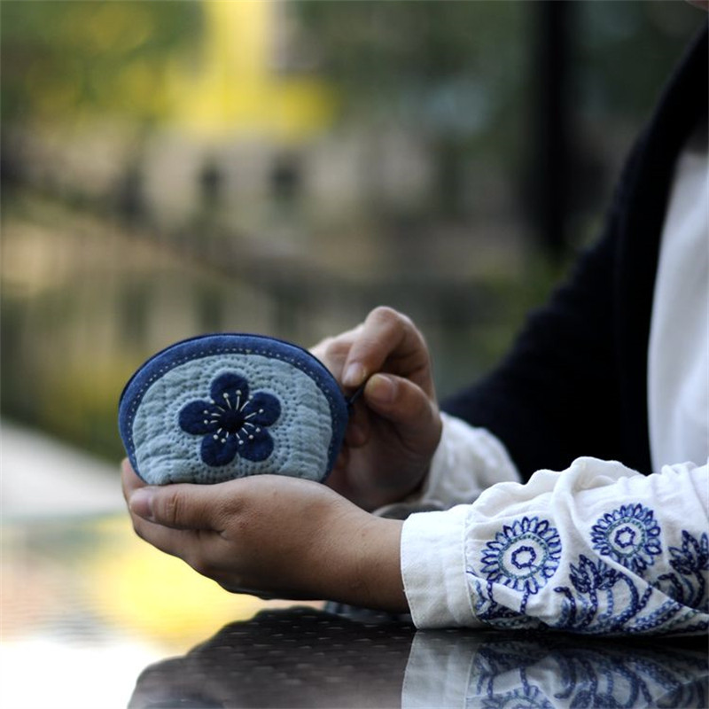 手工蓝染梅花拼布贝壳零钱缝纫DIY材料套装包新款促销掌柜推荐,淘宝优惠券,粉丝福利购,淘宝优惠卷