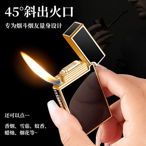 Мужская высококлассная креативная зажигалка с боковым колесиком, популярно в интернете, делается под заказ, подарок на день рождения