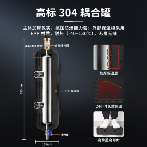 地暖耦合罐模块地暖分水器系统地暖家用全套设备地热混水温控系统 - 图3