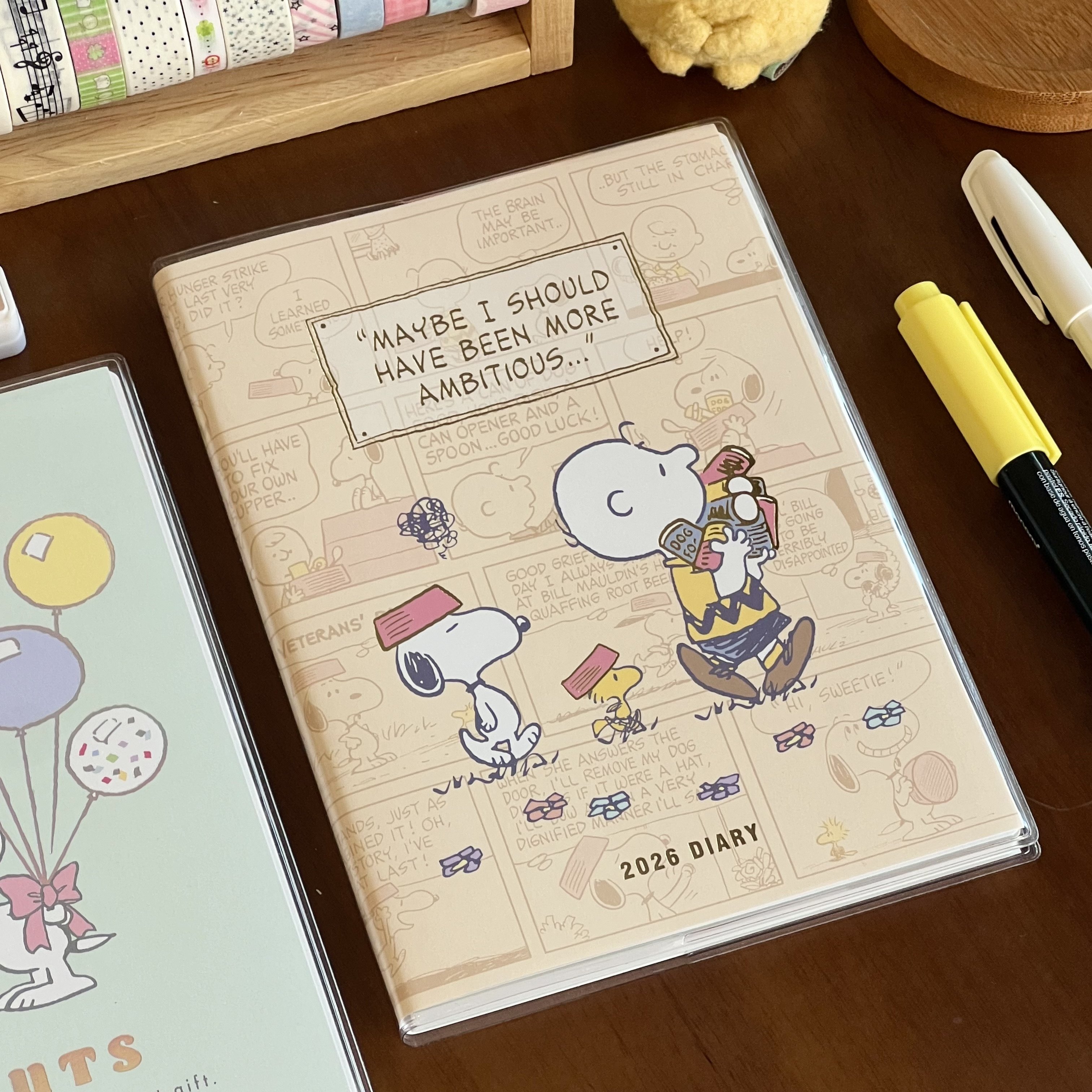 史努比2026日程本高颜值可爱彩页学生计划本笔记本本子b6彩绘插画,淘宝优惠券,粉丝福利购,淘宝优惠卷