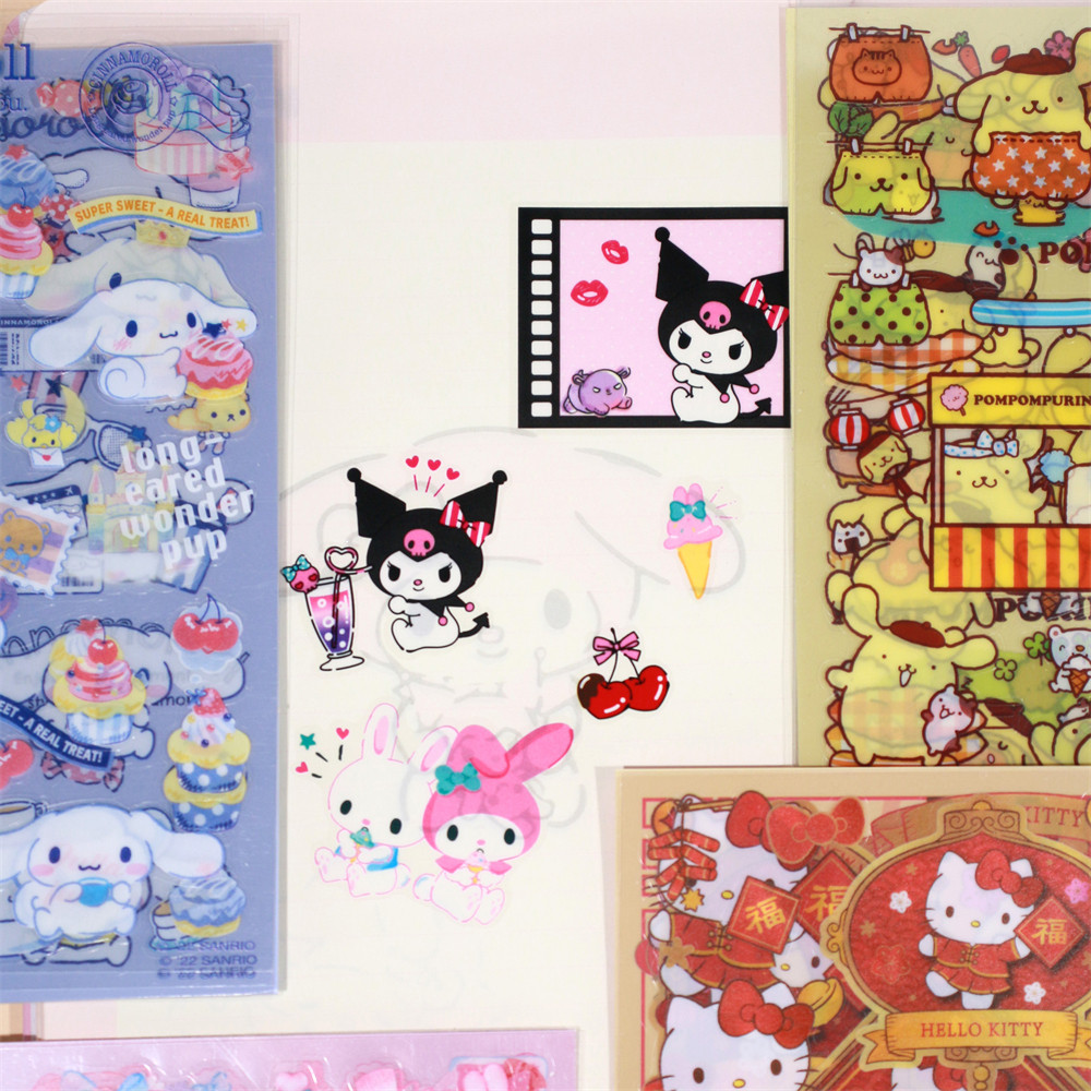 广博三丽鸥联名过新年玉桂狗可爱卡通手账画库洛米手机壳装饰贴纸,淘宝优惠券,粉丝福利购,淘宝优惠卷