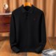 Paul embroidered sweater for men's warm cardigan autumn and winter thickened lapel Polo shirt 2025 new knitted sweater