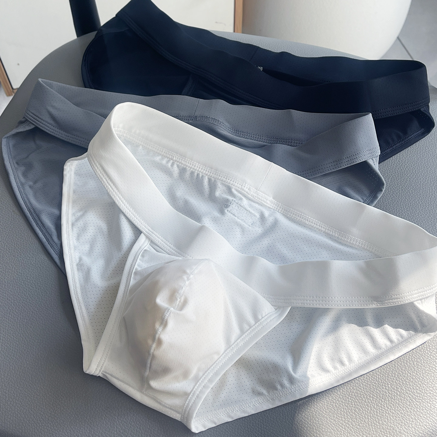 3条装高品质网孔冰丝面料三角男士内裤男生U凸性感青年透气底裤头,淘宝优惠券,粉丝福利购,淘宝优惠卷