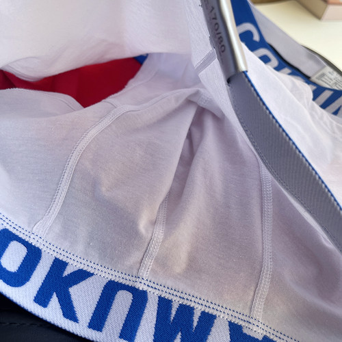 3条装青年低腰男士平角内裤全棉纯色U凸大囊袋学生性感简约短裤头 - 图2