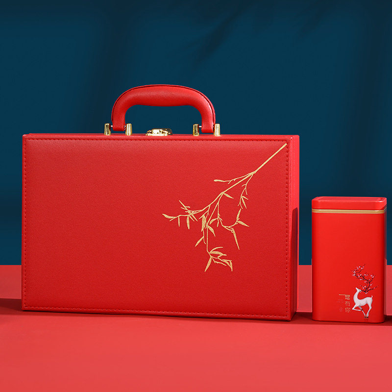 2025新款高档茶叶包装盒空礼盒密封罐子皮革红茶金骏眉国风定制,淘宝优惠券,粉丝福利购,淘宝优惠卷