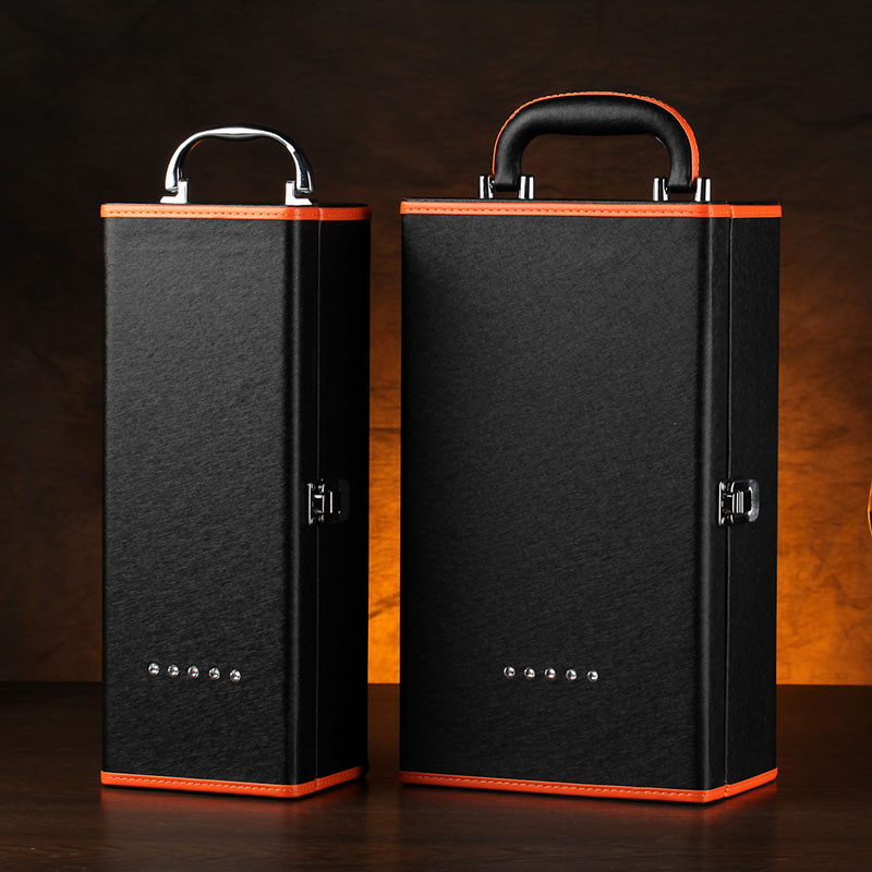 红酒包装礼盒双支装红酒皮盒酒盒通用手提袋2高档葡萄酒箱217,淘宝优惠券,粉丝福利购,淘宝优惠卷