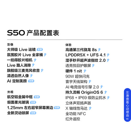 【国家补贴至高省500元】vivo S50 学生拍照大电池大内存手机 vivo手机官方旗舰店正品官网新款s30 - 图1