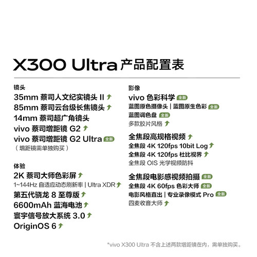 【新品上市 24期免息】vivo X300 Ultra 新品蔡司大师镜头群拍照学生智能大电池手机官方旗舰店官网正品新款 - 图1